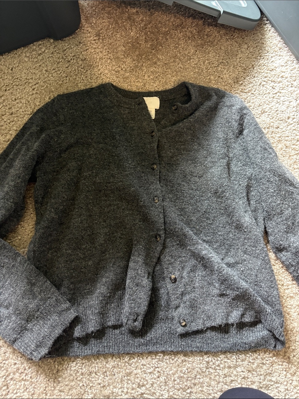 H&M Dark Gray Button-Front Women's Cardigan